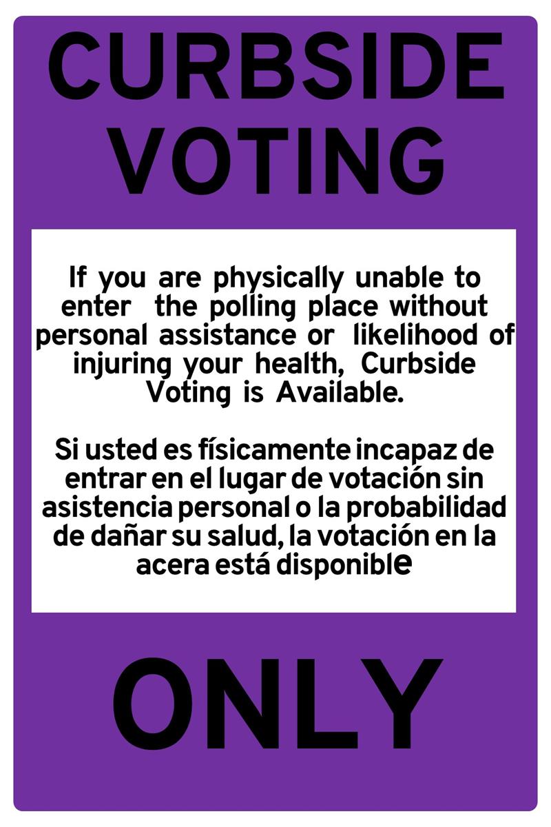 Curbside voting information